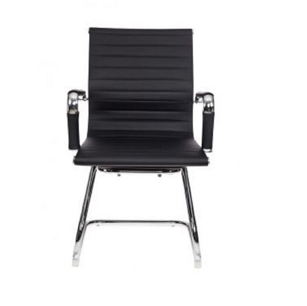 Кресло офисное Бюрократ CH-883-LOW-V черный эко.кожа.низк.спин. полозья металл [Цвет]