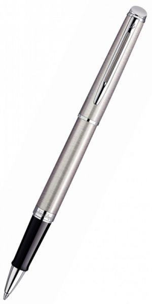 Ручка роллер WATERMAN Hemisphere (S0920450) Steel CT (F) чернила: черный нержавеющая сталь хром